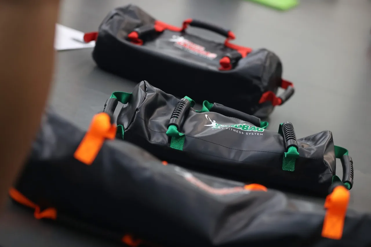 Ultimate Sandbags arranged before a training session