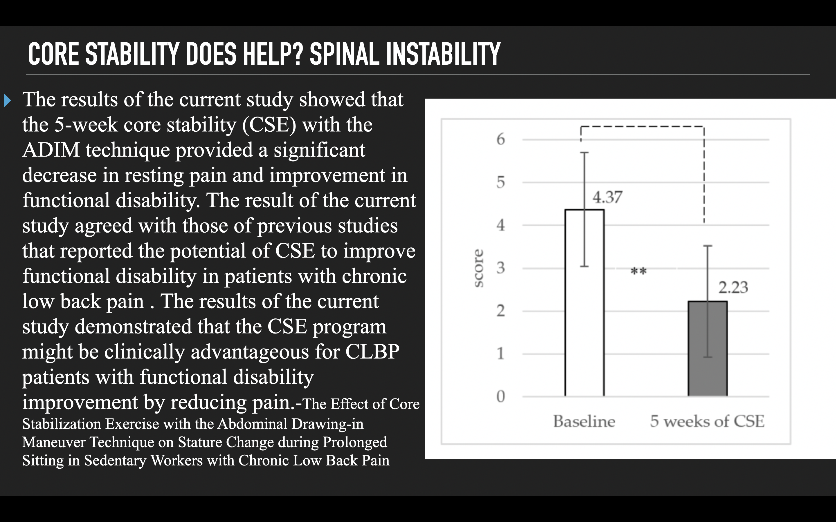 low back pain