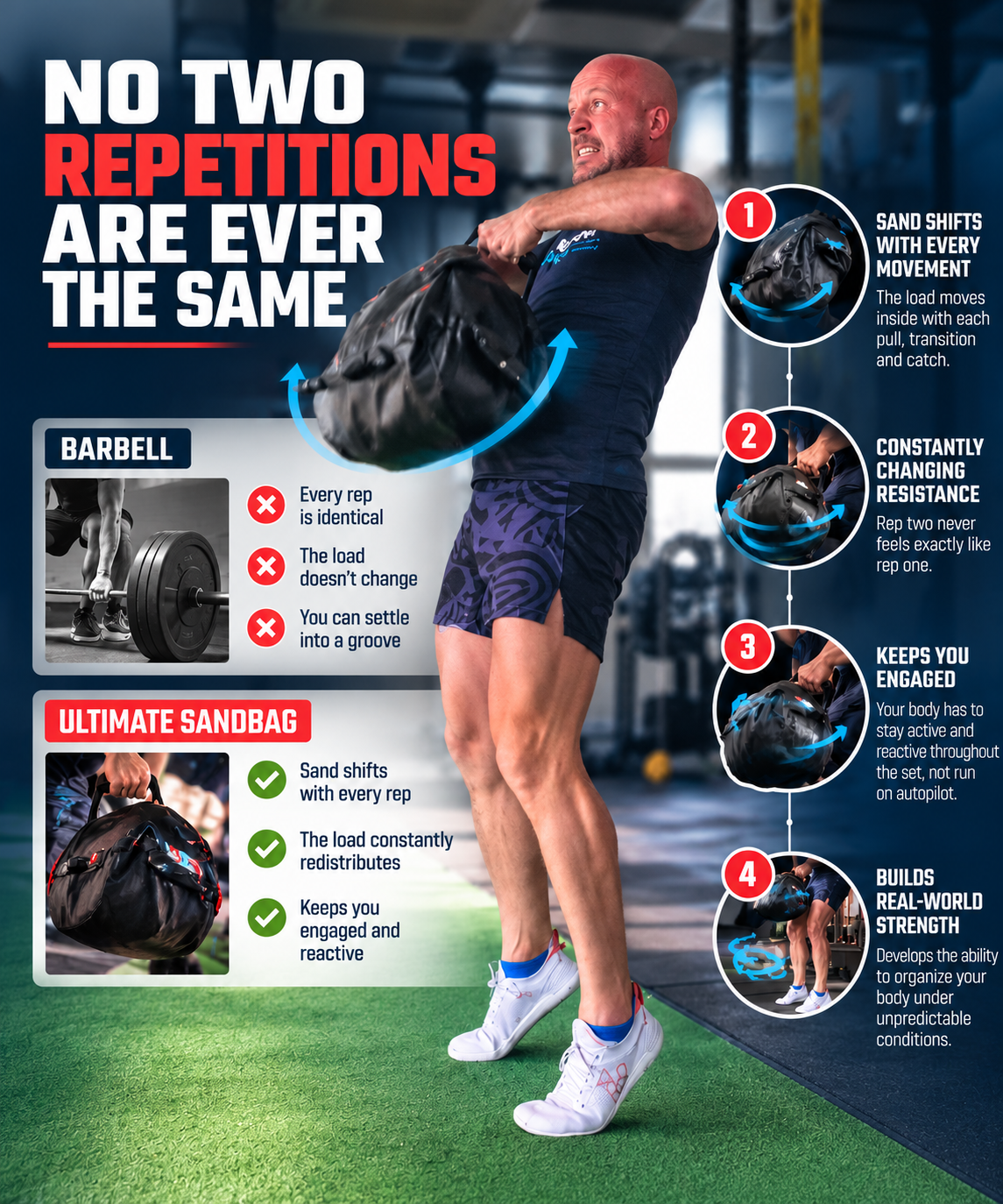 sandbag power clean